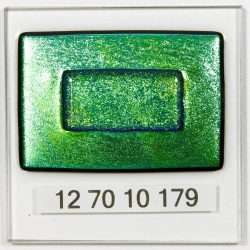 Dicroico S96 Negro 2mm Turquesa y Oro 10x5cmtrs.