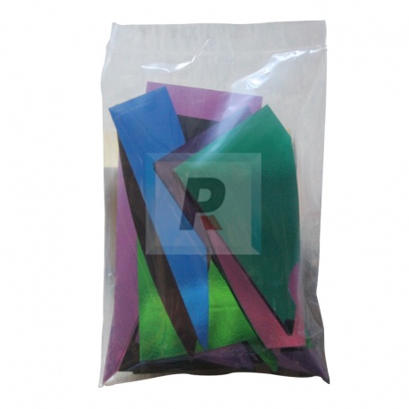 Retales Mezclados Dicroico S96 2mm Negro +/-100 GR.