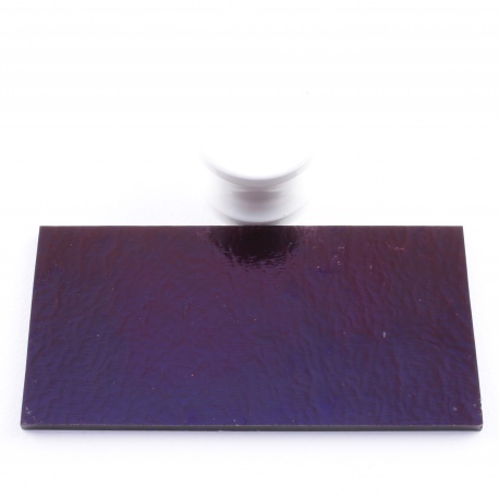 Dicroico Bullseye Cereza sobre negro 3mm 10x5cmtrs.