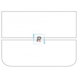 Bullseye Opalescente Blanco Denso 0313 25.5x11cm