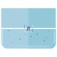 1416 Light Turquoise Blue Transparent 25.5x11cm