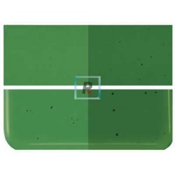 Bullseye Transparente Verde Kelly 1145 de 2mm 51x43cm