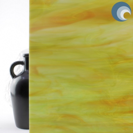Translucent Amber and Lime Green 621-7S-F OCS96 122x61cm