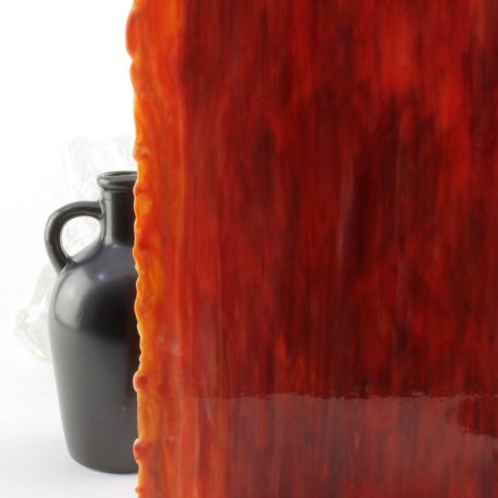 Vidrio Mondoglass Opalescente Rojo 39x24cm