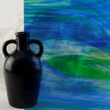 Wissmach 197-LL Streaky Blue and Green 107x82cm