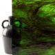 Wissmach Mystic 704-LL Green and Medium Amber Streaky 107x82cm