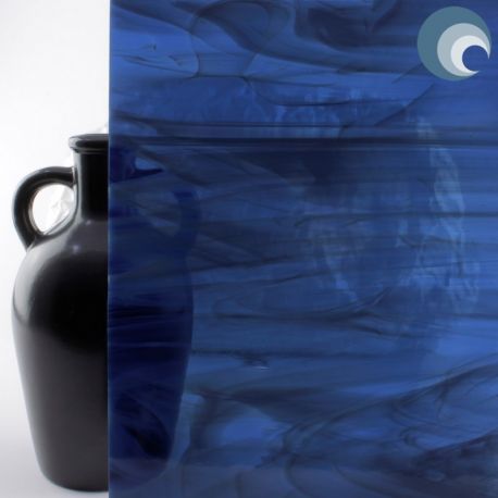 Wispy Marine Blue and White 838-96S-F OCS96 122x61cm