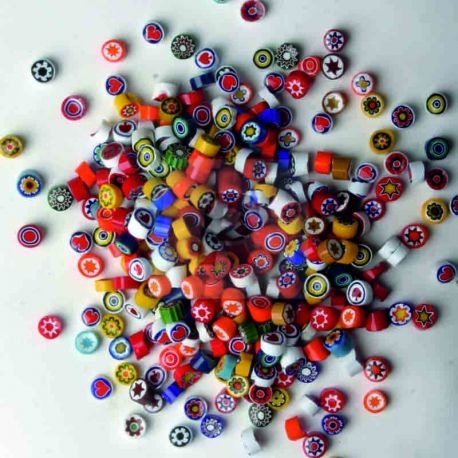 Opal Millefiori Mix 5-6mm.