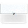 Bullseye Opalescente Blanco Translucido 0243 25.5x11cm
