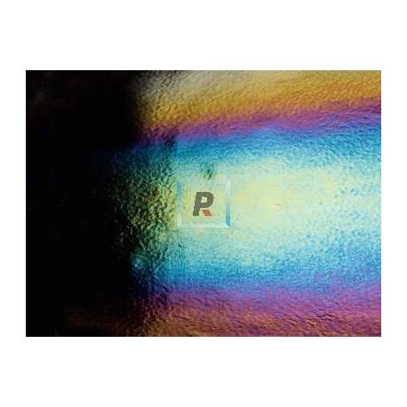Bullseye Opalescente Negro Rainbow Iridiscente 0100 de 2mm 51x43cm
