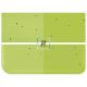 Bullseye Transparente Verde Helecho 1207 89x51cm
