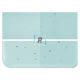 1408 Light Aquamarine Blue Transparent 44.5x25.5cm
