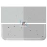 Bullseye Transparente Plateado Claro 1429 44.5x25.5cm