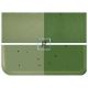 Bullseye Transparente Verde Oliva 1141 de 2mm 51x43cm
