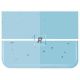 Bullseye Transparente Azul Turquesa 1416 de 2mm 51x43cm