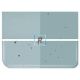 Bullseye Transparente Azul Mar 1444 de 2mm 51x43cm
