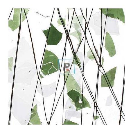 Fracture-Streamer Verde y Blanco 4117 89x51cm