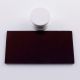 Dicroico Bullseye Rojo Caramelizado sobre negro 3mm 10x5cmtrs.