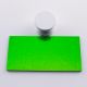 Dicroico Bullseye Verde Esmeralda sobre negro 3mm 10x5cmtrs.