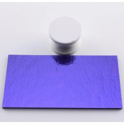 Dicroico Bullseye Violeta sobre negro 3mm 10x5cmtrs.