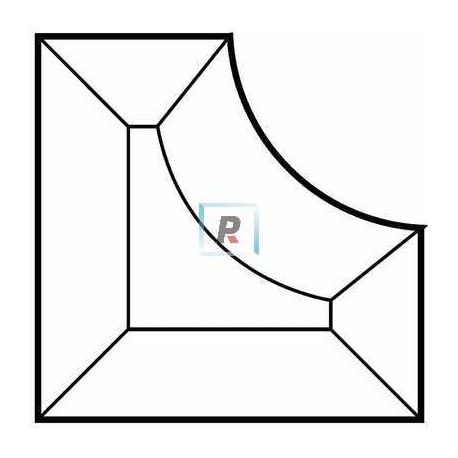 Minibiselado Esquina de 50,8x50,8x25,4mm