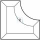 Minibiselado Esquina de 76,2x76,2x38,1mm