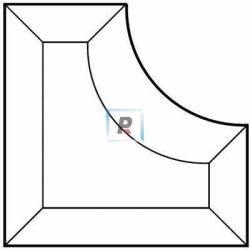 Minibiselado Esquina de 76,2x76,2x38,1mm