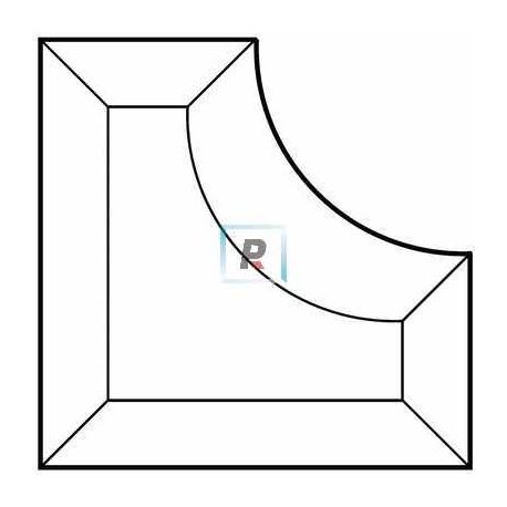 Minibiselado Esquina de 76,2x76,2x38,1mm