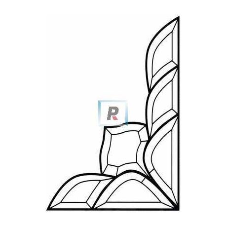 Corner Bevel 194x257mm Right