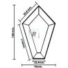 Minibiselado Pentagono de 108x70mm