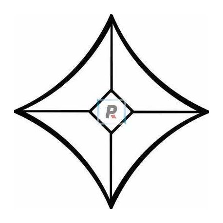 Minibiselado Estrella de 51x51mm