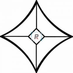 Minibiselado Estrella de 76x76mm