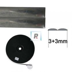 Lead came in spool, 3mm. 2x25m.