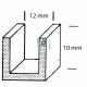 Plomo en U H-53 de 10x12 mm (16 M/l)