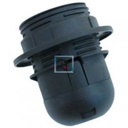 Portalamparas termoplastico media rosca E-27 Negro
