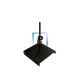 Pie de lampara negro de hierro de 230mm de alto