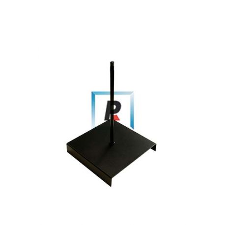 Pie de lampara negro de hierro de 230mm de alto