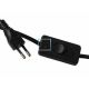 Cable Lampara con interruptor Negro 1,5m (100+50)