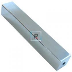 Square polished steel column 40x40x300mm