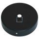 Base hierro redonda negro texturado de 90mm Øx22 con soporte techo