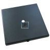 Base hierro cuadrada negro texturado de 140x140x12