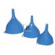 Plastic funnel, 3 units.