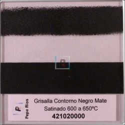 Grisalla Contorno Negro Mate Satinado 100 gr.