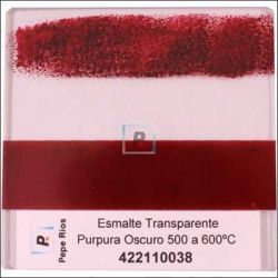 Esmalte Transparente Purpura Oscuro 550ºC 100 gr.