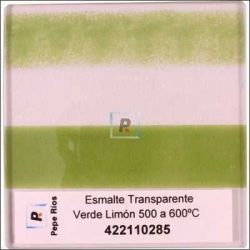 Esmalte Transparente Verde Limon 550ºC 100 gr.