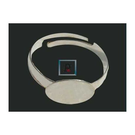 Base anillo plata ajustable 14mm