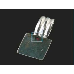 Base Colgante Cuadrado 7,8x7,8mm Plata de Ley
