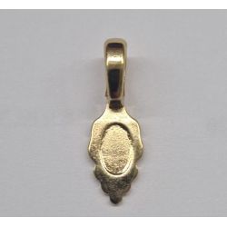 Base Colgante Plata chapado en Oro 18K 25x8mm (Pack 25uds)