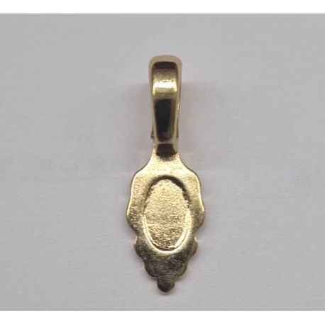 Base Colgante Plata chapado en Oro 18K 25x8mm (Pack 25uds)