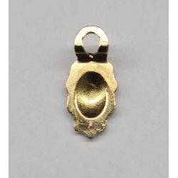Base pendiente Plata chapado en Oro 18K 14x6mm(Pack 25uds)